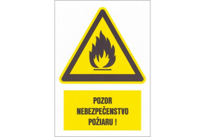 Pozor nebezpečenstvo požiaru! W001.01 (A5)